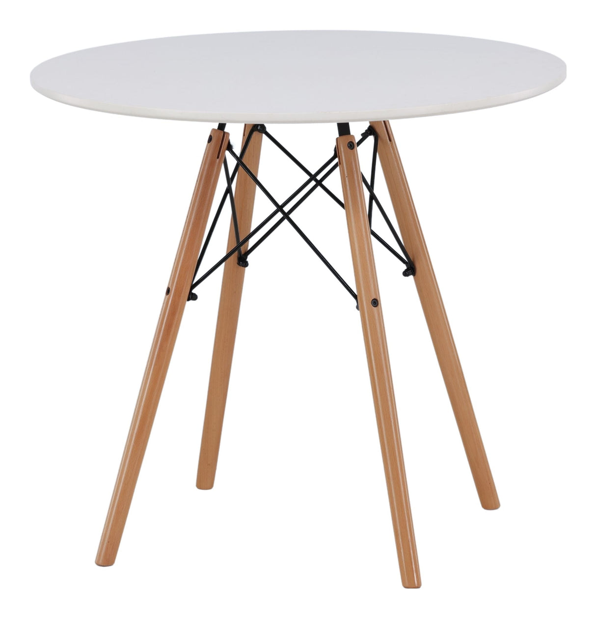 Danburi Dining table, MDF, White, Ø60