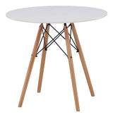 Danburi Dining table, MDF, White, Ø60