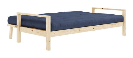 Knob Sofa bed, Lacquered pine, Navy