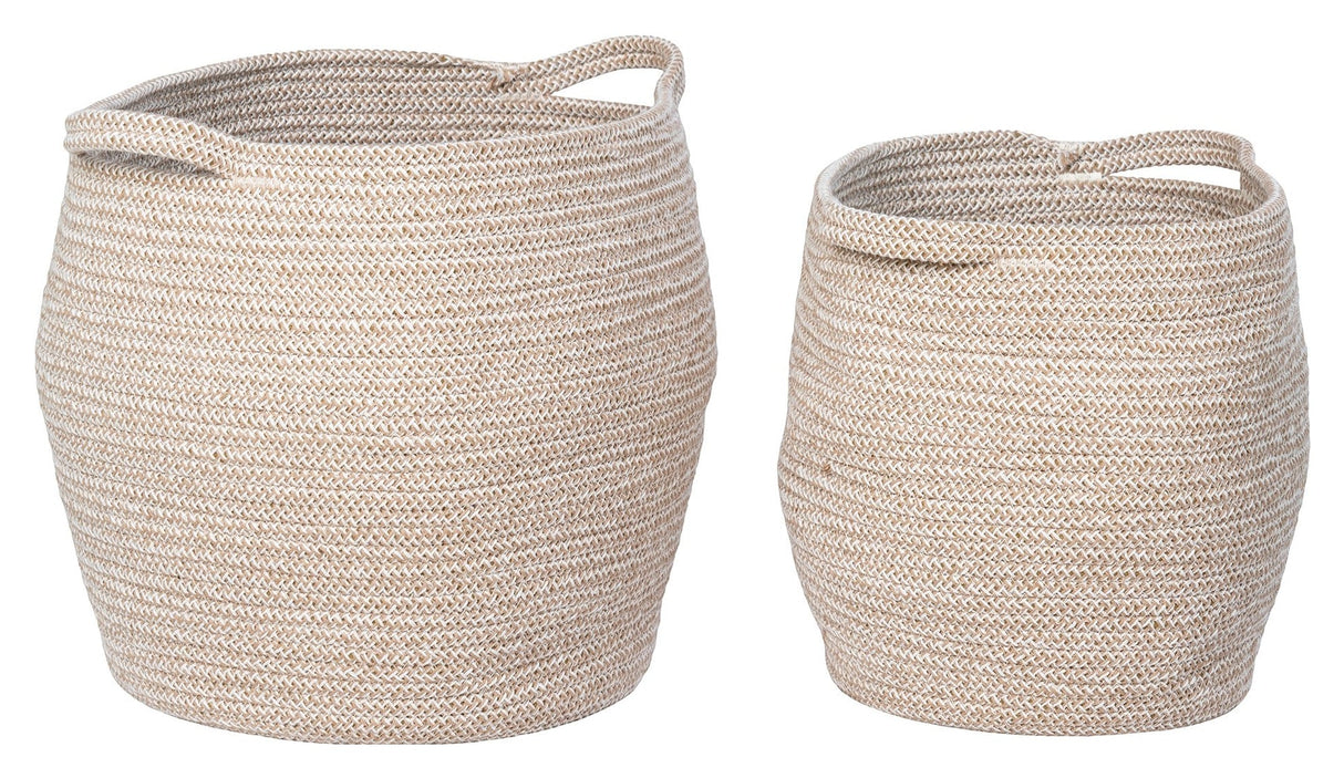 Lamas, Basket set of 2, beige