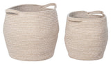 Lamas, Basket set of 2, beige