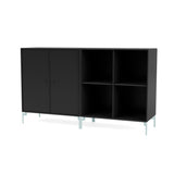 PAIR Classic sideboard with flint legs, Black