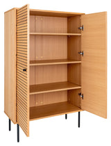 Kyoto, Wine cabinet 130cm, oak/black