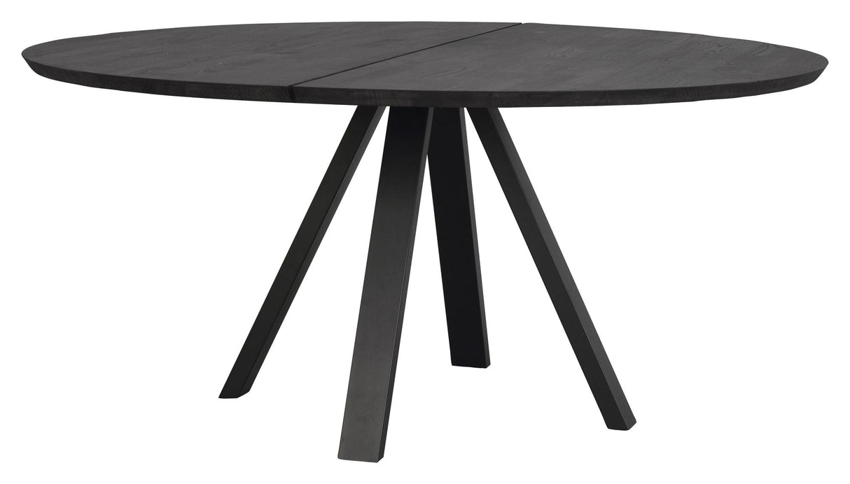 Carradale Dining table, Ø150, Black ash/V-bone