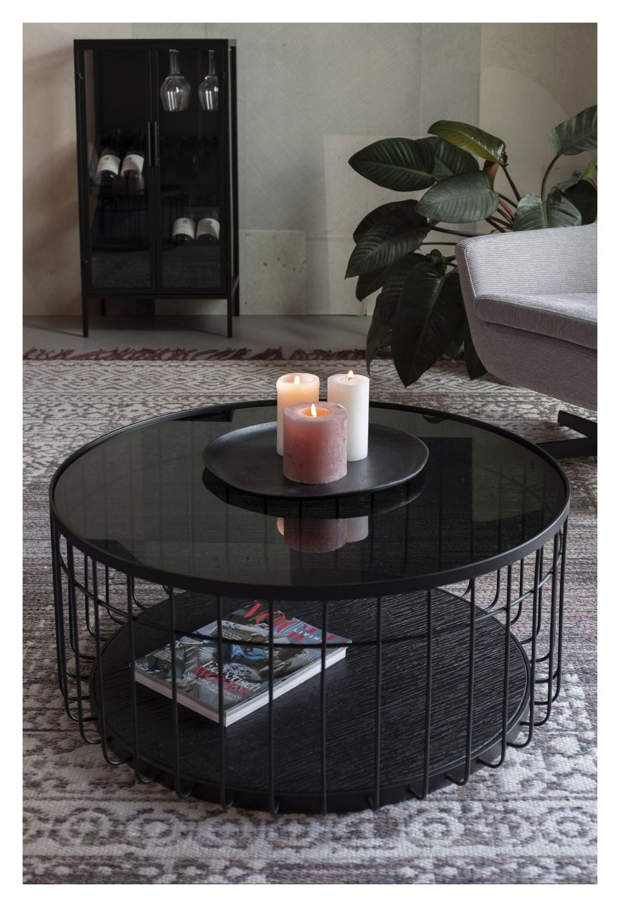 homii Lance Coffee Table Black, Ø80