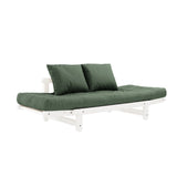 Beat, sofa bed, olive green/white