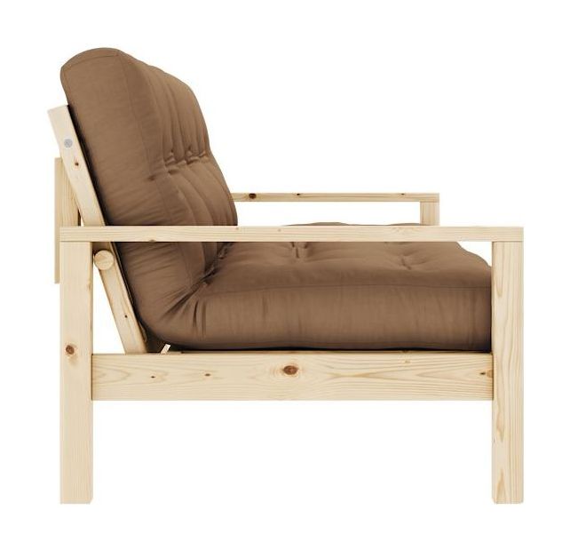 Knob Sofa bed, Lacquered pine, Mocca