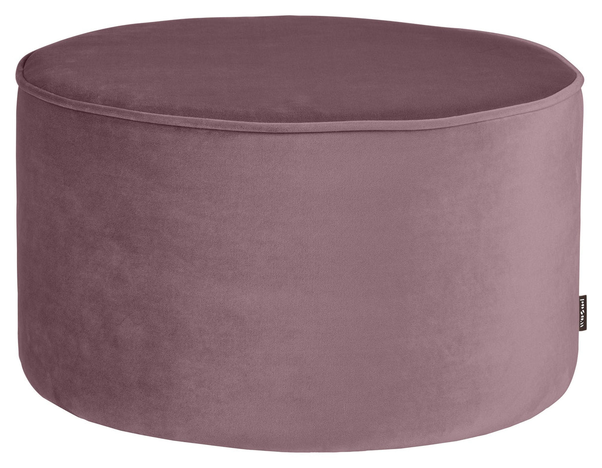 Sara Pouf Ø60x36 - Warm purple velvet