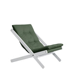 Boogie Lounge Chair, Olive Green/White