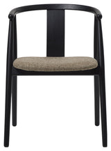 Relate, dining chair w/armrests - black/latte