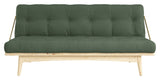 Folk Sofa bed, Pine/Olive Green