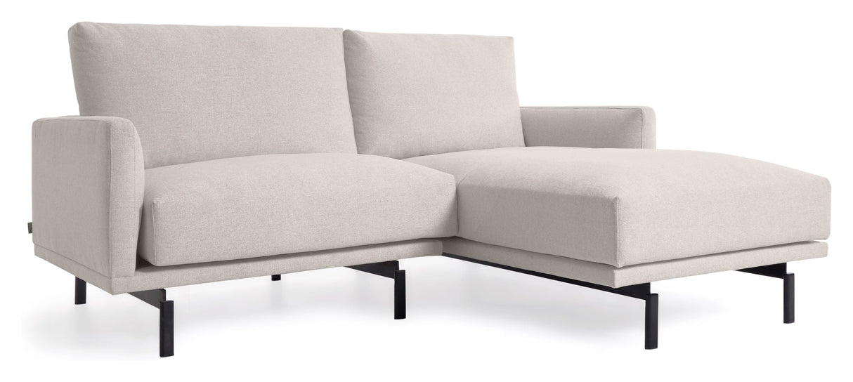 Galene 3-pers. Sofa with right-facing chaise longue, B214, Beige chenille