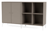 PAIR Classic sideboard with white legs, Truffle