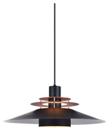 Rivoli Pendant luminaire Ø50, Black/copper