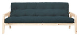 Grab Sofa Bed, Pine/Pale Blue Velvet