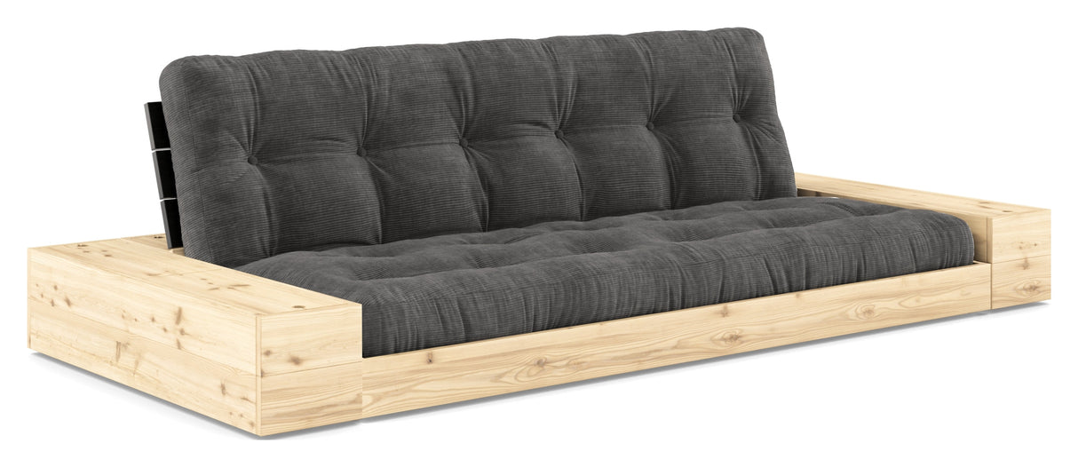 Base Sofa bed with Sideboxes, Charcoal/black