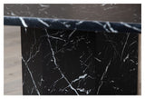 Marbs Dining table, Ø110, Black marble look