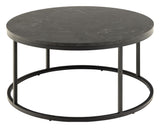 Spiro Coffee Table, Black MDF, Ø80x40