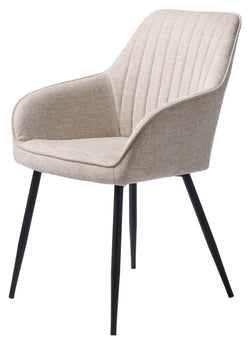 Nolan, dining chair w/armrests - sand stripes