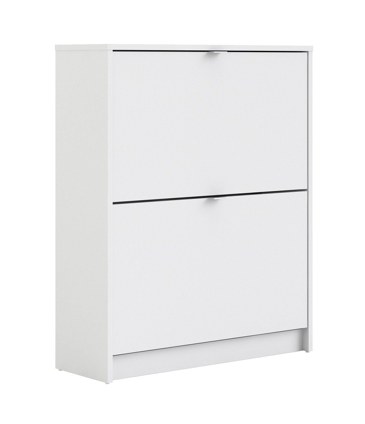 Shoes Shoe cabinet 2 folding doors with 2 compartments - White