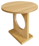 Bau Side table, Nature oak veneer, Ø45