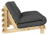 Roots 160 Sofa Bed, Pine/Dark Gray,