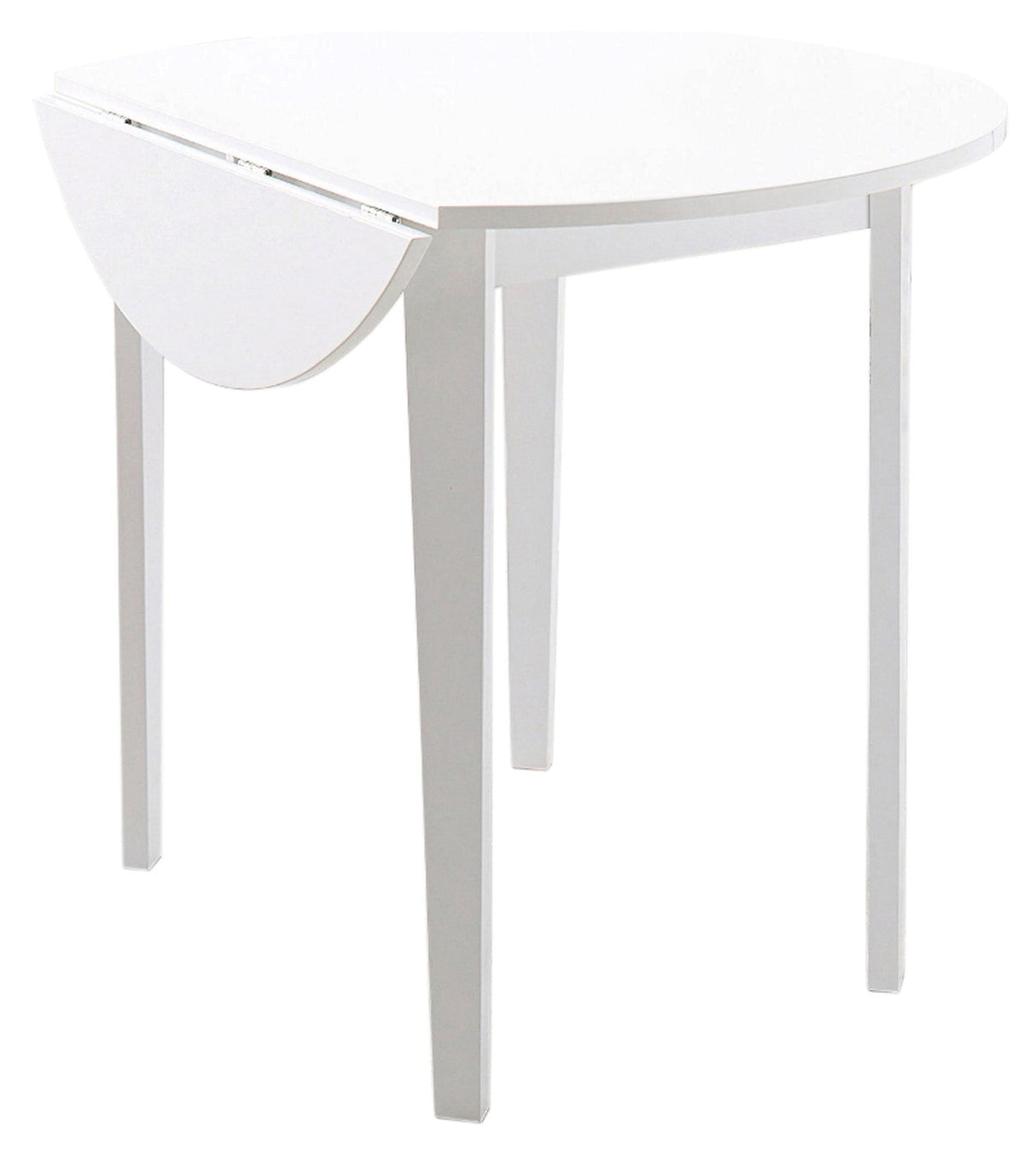 Truman Dining table with 2 flaps Ø91, White