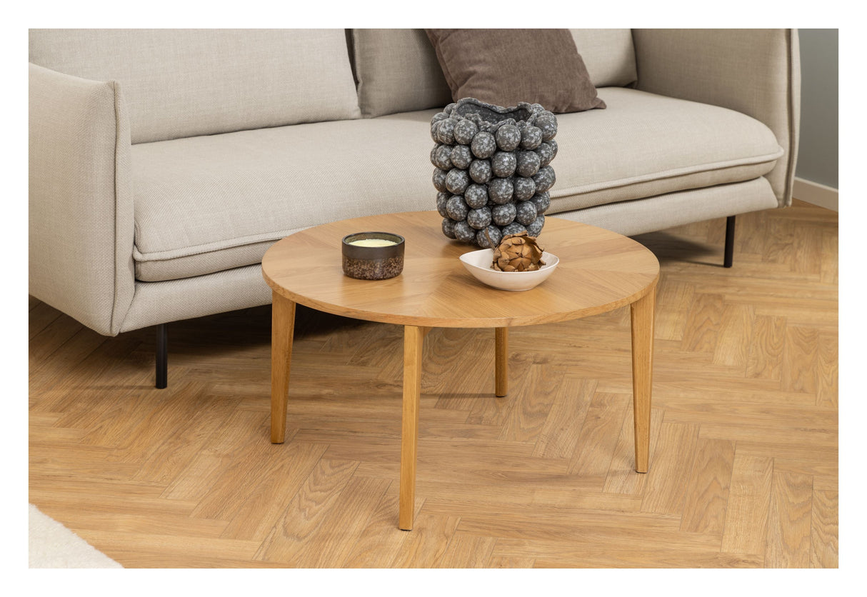 Laudal Coffee Table, Natural MDF, Ø80