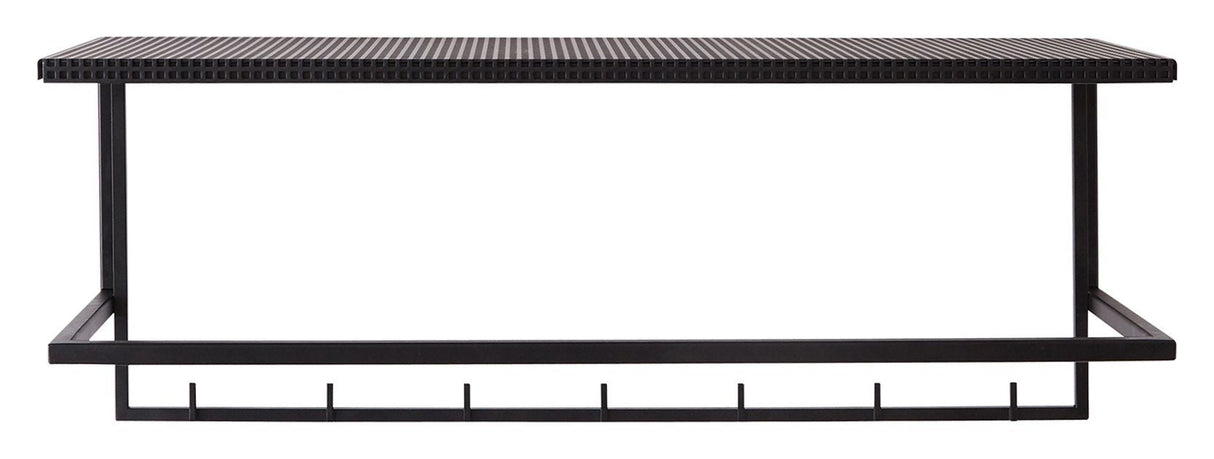 Grid Hook Rack, Black Steel