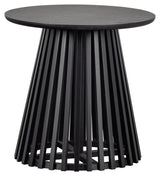 Slats High Side Table, Ø50, Black pine