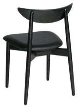 Symphony Dining Chair 02, Black Coated Oak/Black Leather