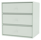 Mini Shelf Module w. 3 drawers, Mist