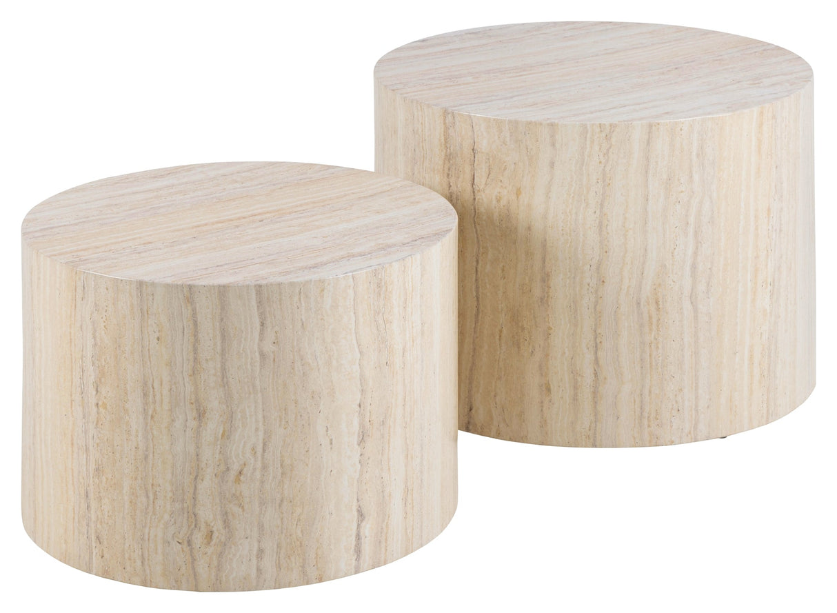 Dice, coffee table set Ø58 - beige