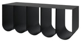 Curved Bench, Black Steel