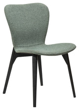 Paragon Dining chair, pebble green bouclé fabric/black ash