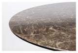 Maru Dining table with marble look / MDF table top H75xØ110, Brown