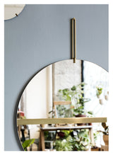 Wall mirror, Ø30, Brass