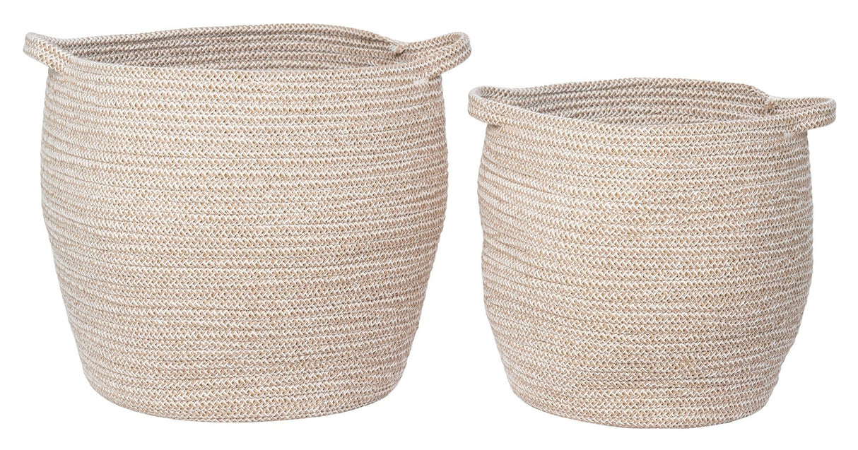 Lamas, Basket set of 2, beige