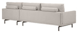 Galene 3-pers. Sofa with left-facing chaise longue, B254, Beige chenille