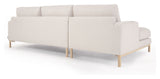 Mihaela 3-pers. Sofa with left-facing chaise longue, White fleece