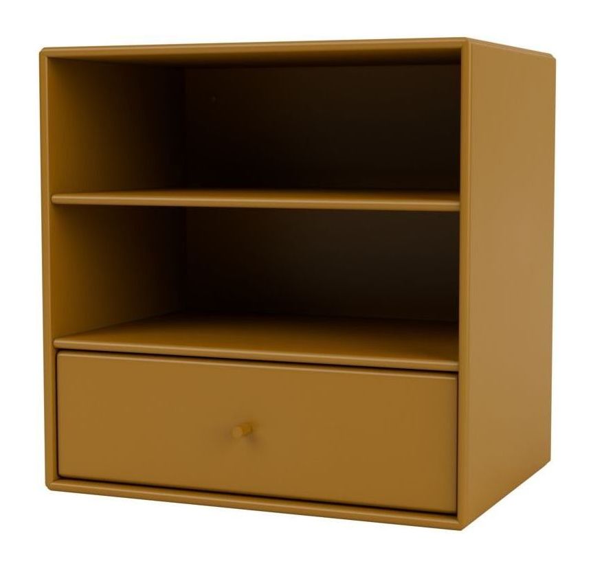 Mini Shelf module w. drawer, Amber