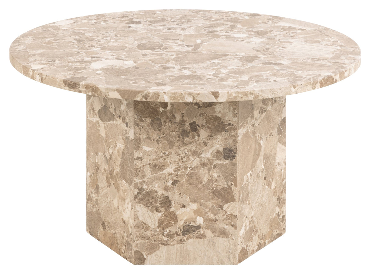 Naxos, coffee table Ø80 - Latte brown