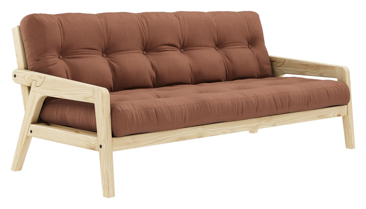 Grab Sofa bed, Pine/Clay brown