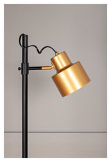 Vifta Floor lamp with 1 light source, Black/Brass, H:139