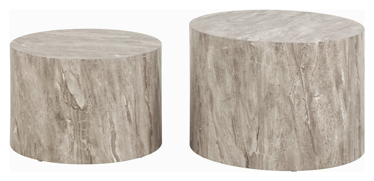 Dice, coffee table set Ø5 gray marble