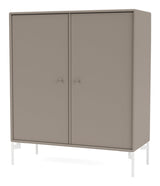 COVER Cabinet with white legs, Truffle