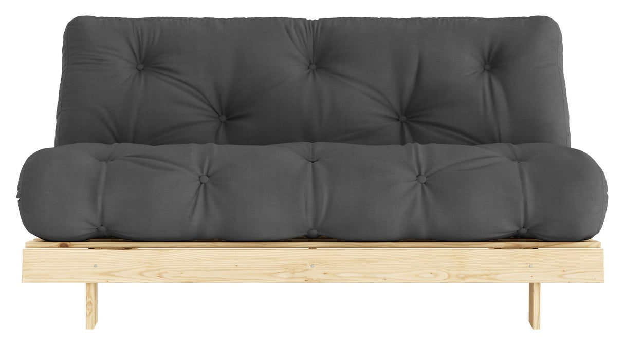 Roots 160 Sofa Bed, Pine/Dark Gray,