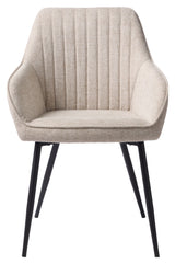 Nolan, dining chair w/armrests - sand stripes