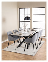 Irwine, dining table 168/210cm - gray