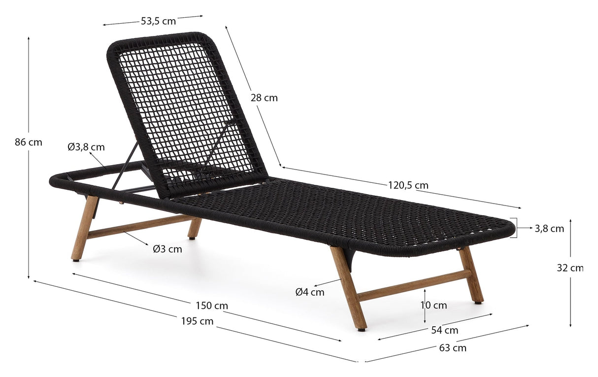 Dandara, lounge chair - oak/black